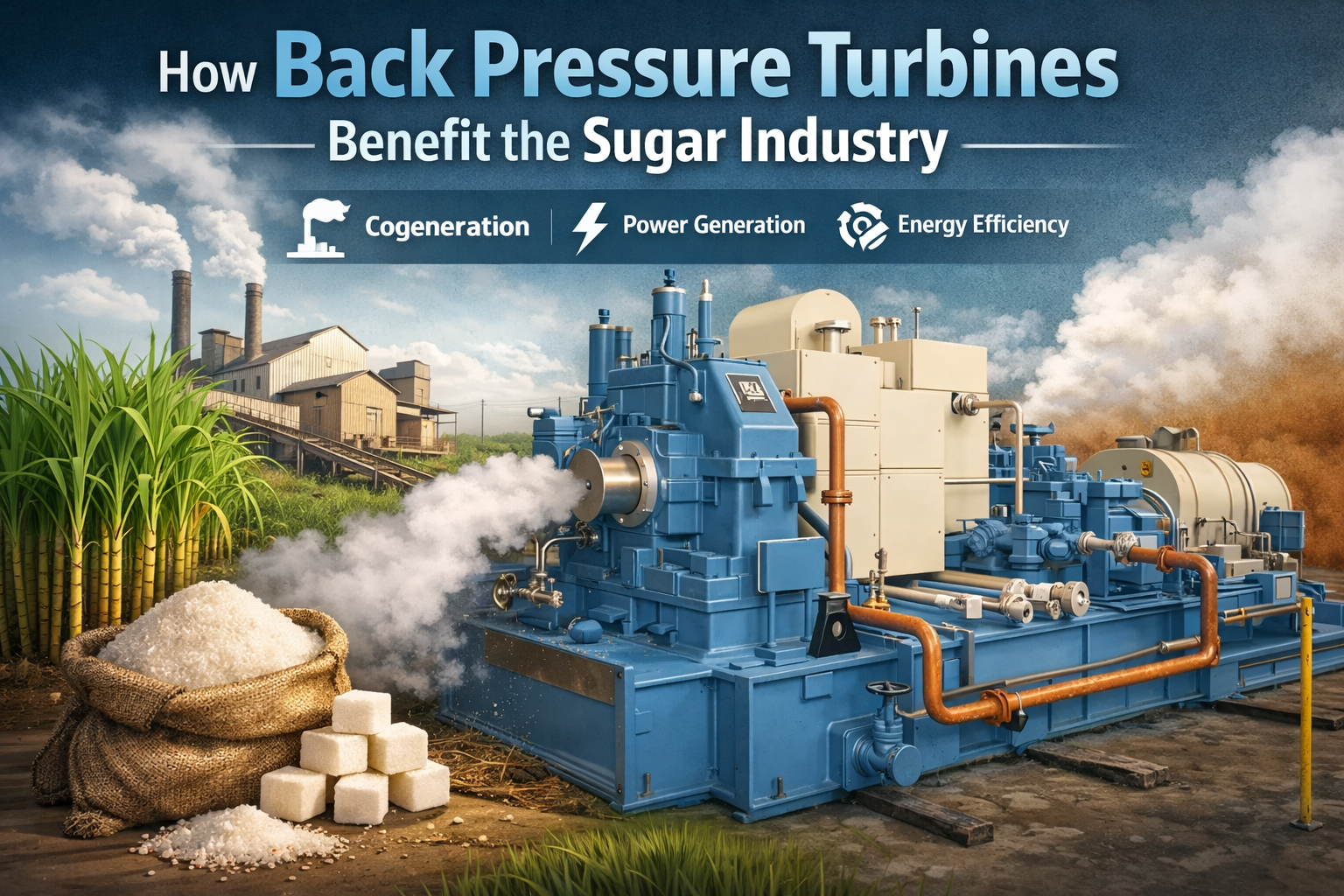 How Back Pressure Turbines Benefit the Sugar Industry